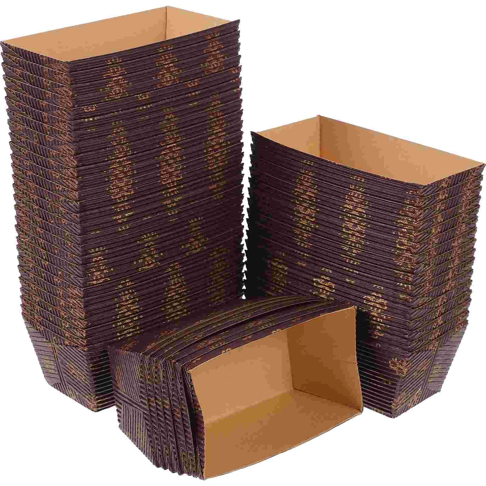 50 Pcs Bread Pan Corrugated Paper Tray Loaf with Lid Making Accessories Pastry Pans
50 Pcs Bread Pan Corrugated Paper Tray Loaf with Lid Making Accessories Pastry Pans