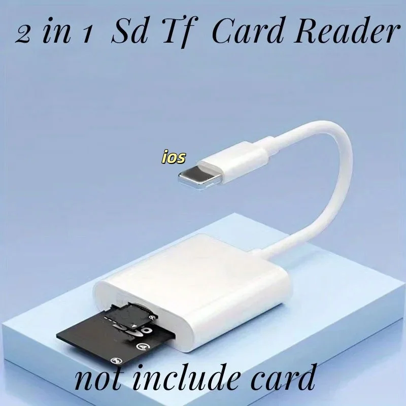 For iPhone Card Reader Memory Card Adapter for ios 14 13 12 8Pin To SD TF Camera Card Reader Data Converter OTG Data Cable
For iPhone Card Reader Memory Card Adapter for ios 14 13 12 8Pin To SD TF Camera Card Reader Data Converter OTG Data Cable