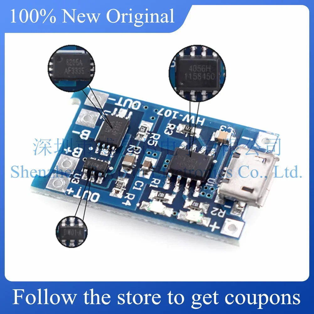 NEW TP4056/18650Lithium battery charging source module board 12V1A charging board Type-C overshoot and over-discharge protection
NEW TP4056/18650Lithium battery charging source module board 12V1A charging board Type-C overshoot and over-discharge protection