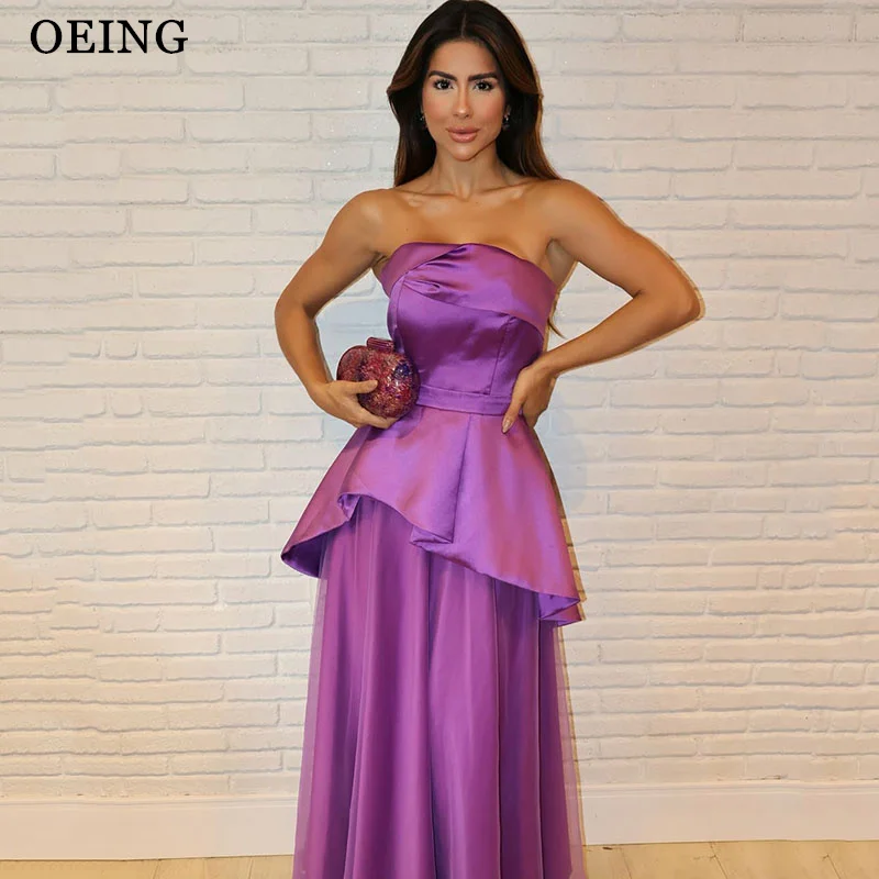 OEING Simple Purple A-Line Prom Dresses Strapless Pleats Sleeveless Floor Length Party Gowns Satin Evening Dress Customized
OEING Simple Purple A-Line Prom Dresses Strapless Pleats Sleeveless Floor Length Party Gowns Satin Evening Dress Customized