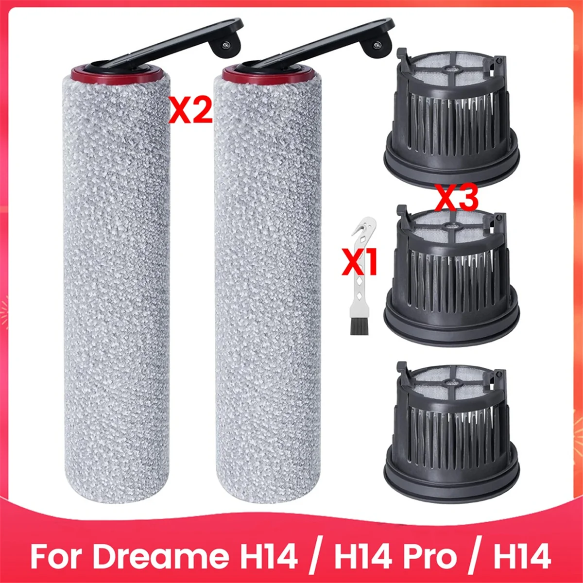 ABBZ-Roller Brush Hepa Filter for Dreame H14 / H14 Pro / H14 Dual Wet and Dry Vacuum Cleaner Replacement Parts
ABBZ-Roller Brush Hepa Filter for Dreame H14 / H14 Pro / H14 Dual Wet and Dry Vacuum Cleaner Replacement Parts
