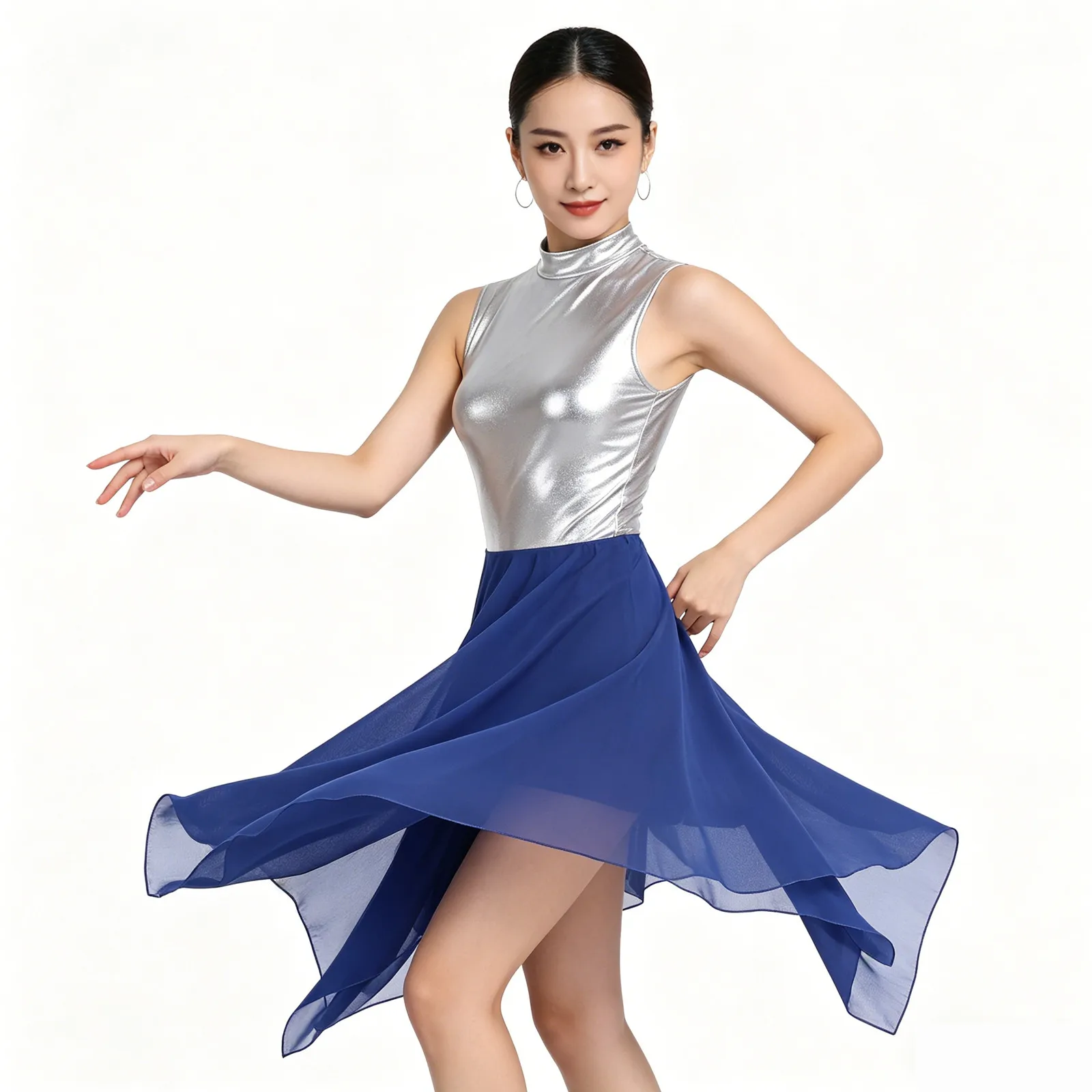 Womens Ballet Lyrical Dance Dresses Metallic Praise Tunic Overlay Dress Keyhole Back Irregular Hem Liturgical Worship Costume
Womens Ballet Lyrical Dance Dresses Metallic Praise Tunic Overlay Dress Keyhole Back Irregular Hem Liturgical Worship Costume