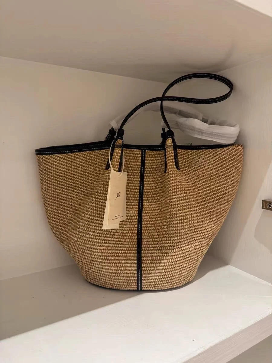 Large Capacity Woven Tote Bag Single Shoulder Holiday Beach Travel Basket Style Women's Bag Casual Everyday Handbag
Large Capacity Woven Tote Bag Single Shoulder Holiday Beach Travel Basket Style Women's Bag Casual Everyday Handbag