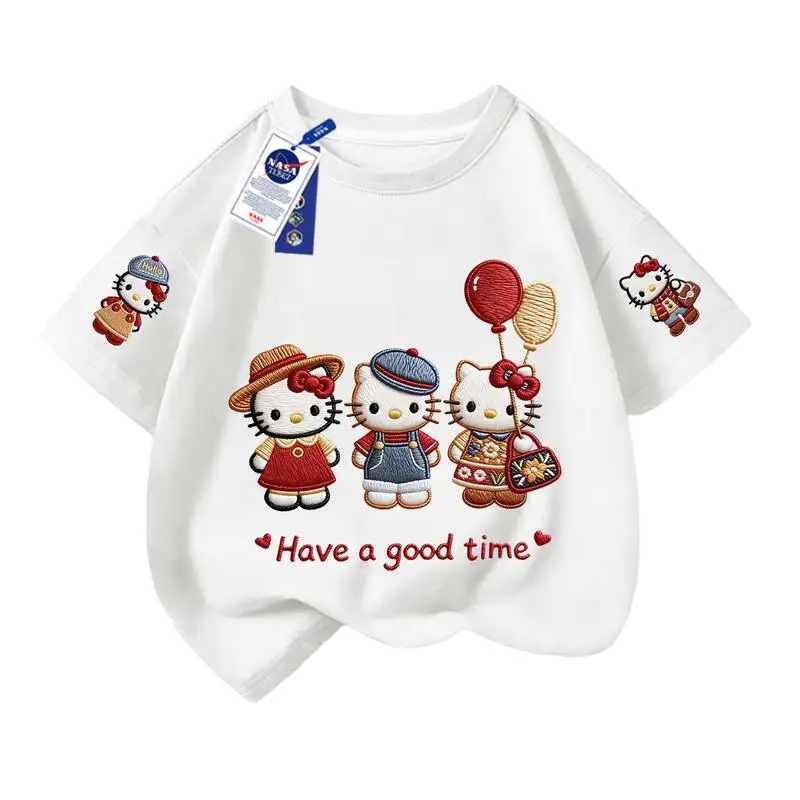 Children's Printed Round Neck Short-Sleeved Cartoon T-Shirt Summer New Gradient Color Half-Sleeved Girls Fashion Soft Sweet Tops
Children's Printed Round Neck Short-Sleeved Cartoon T-Shirt Summer New Gradient Color Half-Sleeved Girls Fashion Soft Sweet Tops