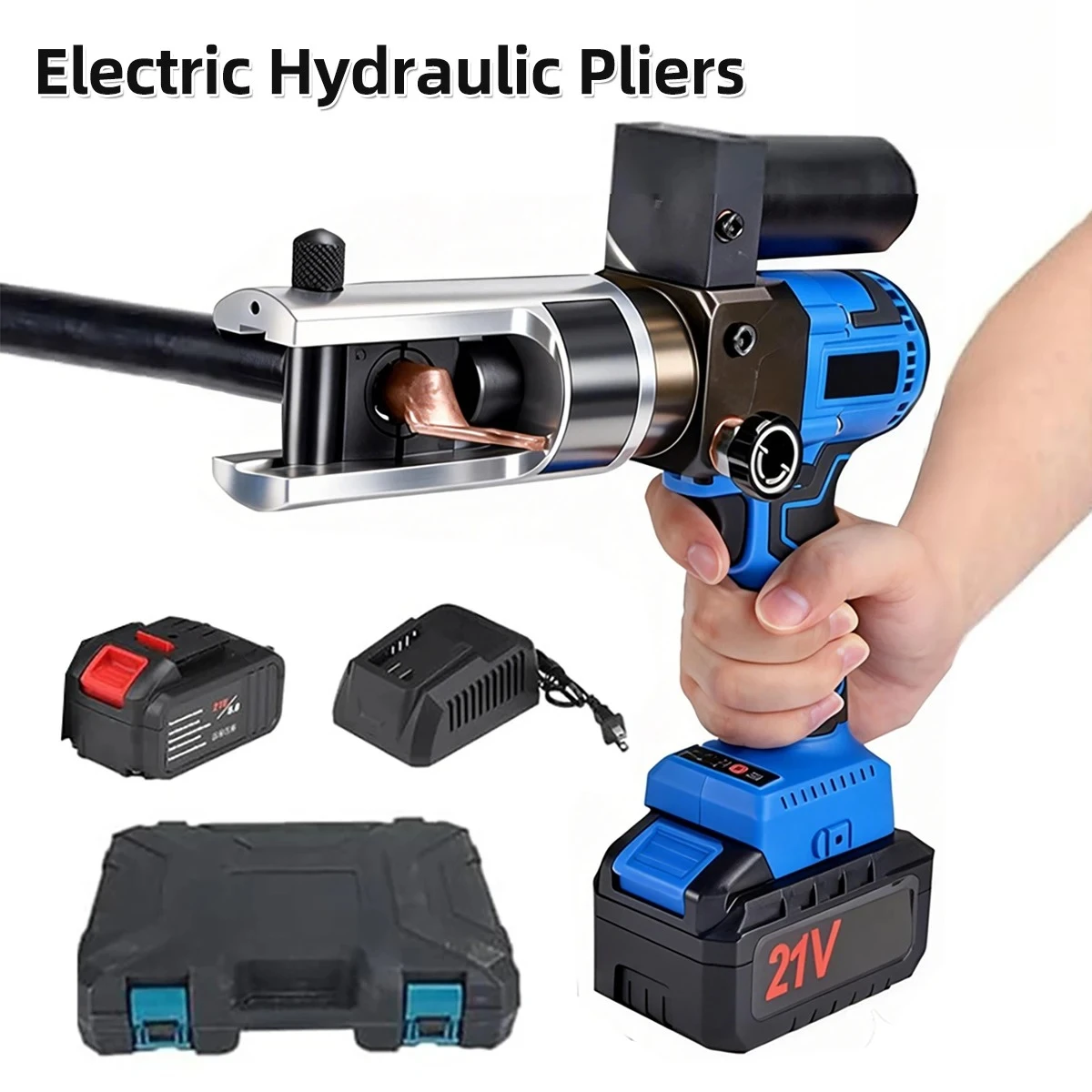 Copper/Aluminum Terminal Wire Clamp Electric Hydraulic Crimping Tool 16-240mm² Brushless Rechargeable Pliers Electrician Tools
Copper/Aluminum Terminal Wire Clamp Electric Hydraulic Crimping Tool 16-240mm² Brushless Rechargeable Pliers Electrician Tools