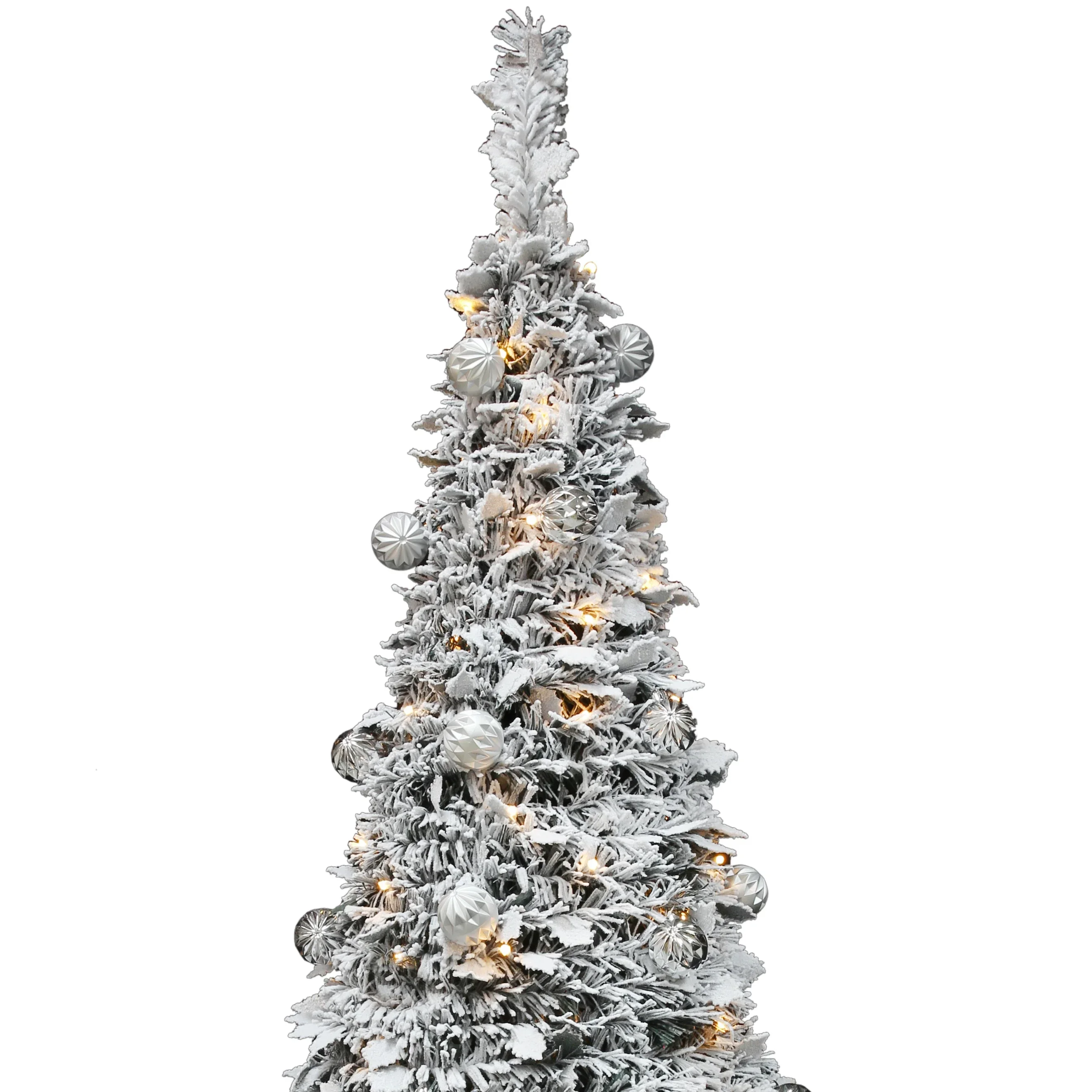 6ft Flocked Pop Up Christmas Tree with Decorated Buables
6ft Flocked Pop Up Christmas Tree with Decorated Buables