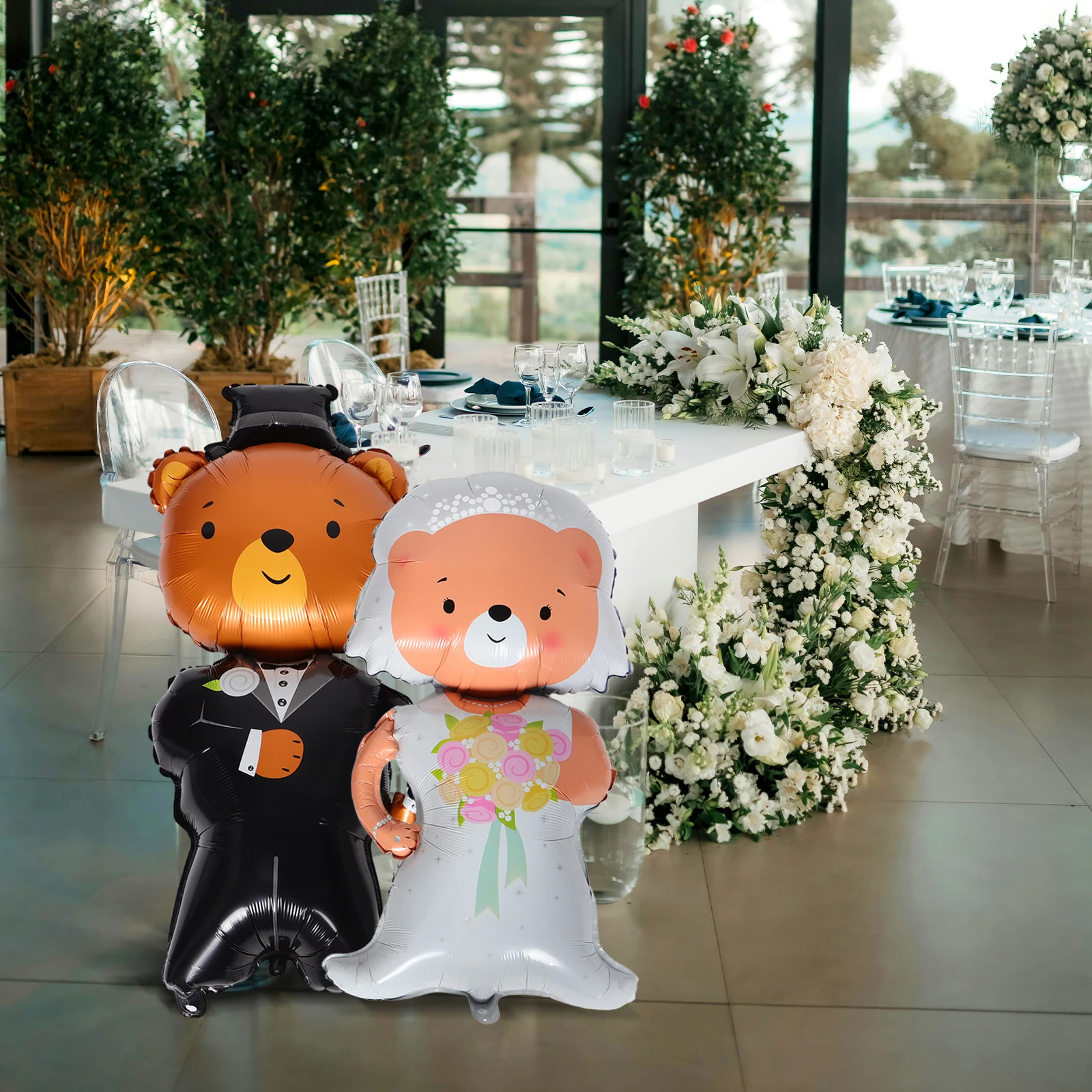 2pcs Bride Groom Bear Balloons Aluminum Film Pink Wedding Decoration Valentine Party Accessories Cute Foil Balloons
2pcs Bride Groom Bear Balloons Aluminum Film Pink Wedding Decoration Valentine Party Accessories Cute Foil Balloons