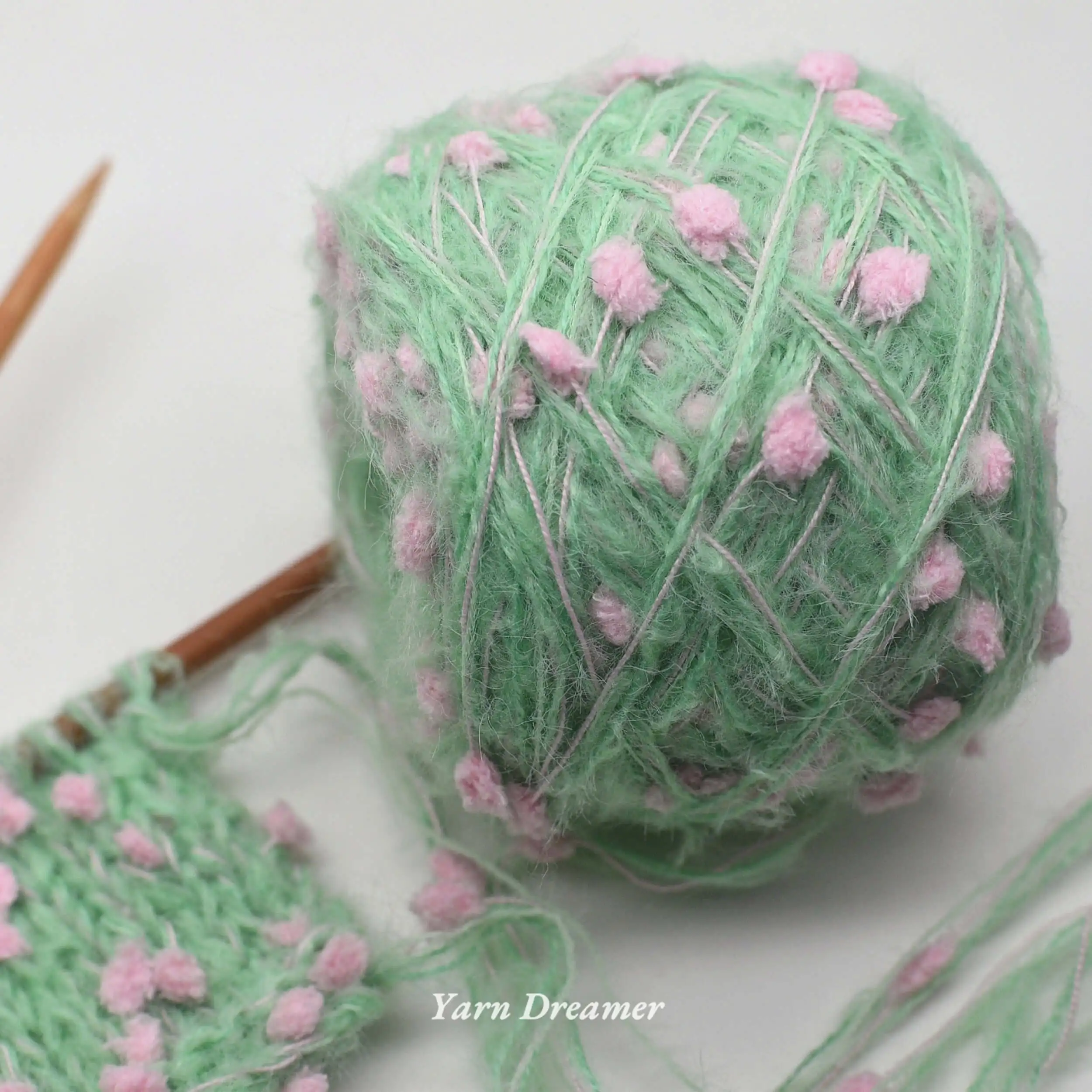 Sakura Textured Crochet Yarn Pastel Aesthetic Knitting Yarn for Bag Beanie Scarf Soft Green Pink Polka Dots Fluffy Yarns
Sakura Textured Crochet Yarn Pastel Aesthetic Knitting Yarn for Bag Beanie Scarf Soft Green Pink Polka Dots Fluffy Yarns