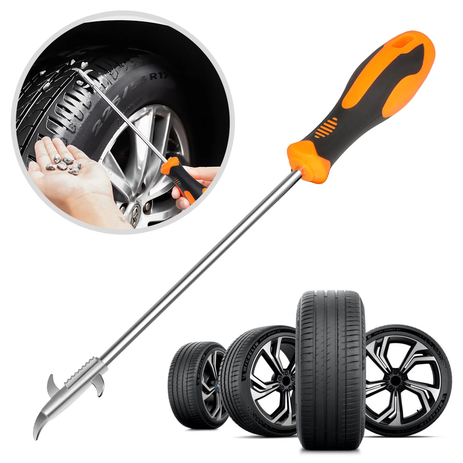 Auto Car Tire Cleaning Hook Multifunctional Stone Cleaning Groove Broken Stone Remover Slot Stones Cleaner Tool Car Repair Tools
Auto Car Tire Cleaning Hook Multifunctional Stone Cleaning Groove Broken Stone Remover Slot Stones Cleaner Tool Car Repair Tools