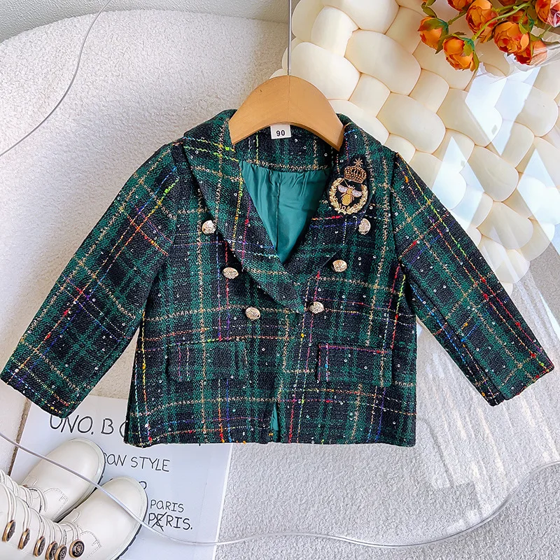 New Preppy Girls' Small Suit Jacket + Shorts Two-piece Set Kids Clothes Girls Girls' Suit Spring
New Preppy Girls' Small Suit Jacket + Shorts Two-piece Set Kids Clothes Girls Girls' Suit Spring