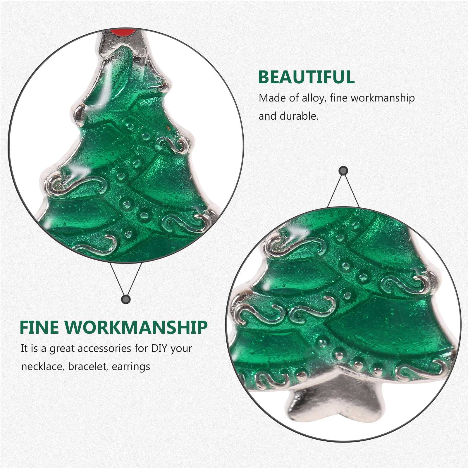 20pcs Christmas Tree Charms Alloy Diy Pendants For Jewelry Making Necklace Bracelet Decorative Accessories Green
20pcs Christmas Tree Charms Alloy Diy Pendants For Jewelry Making Necklace Bracelet Decorative Accessories Green