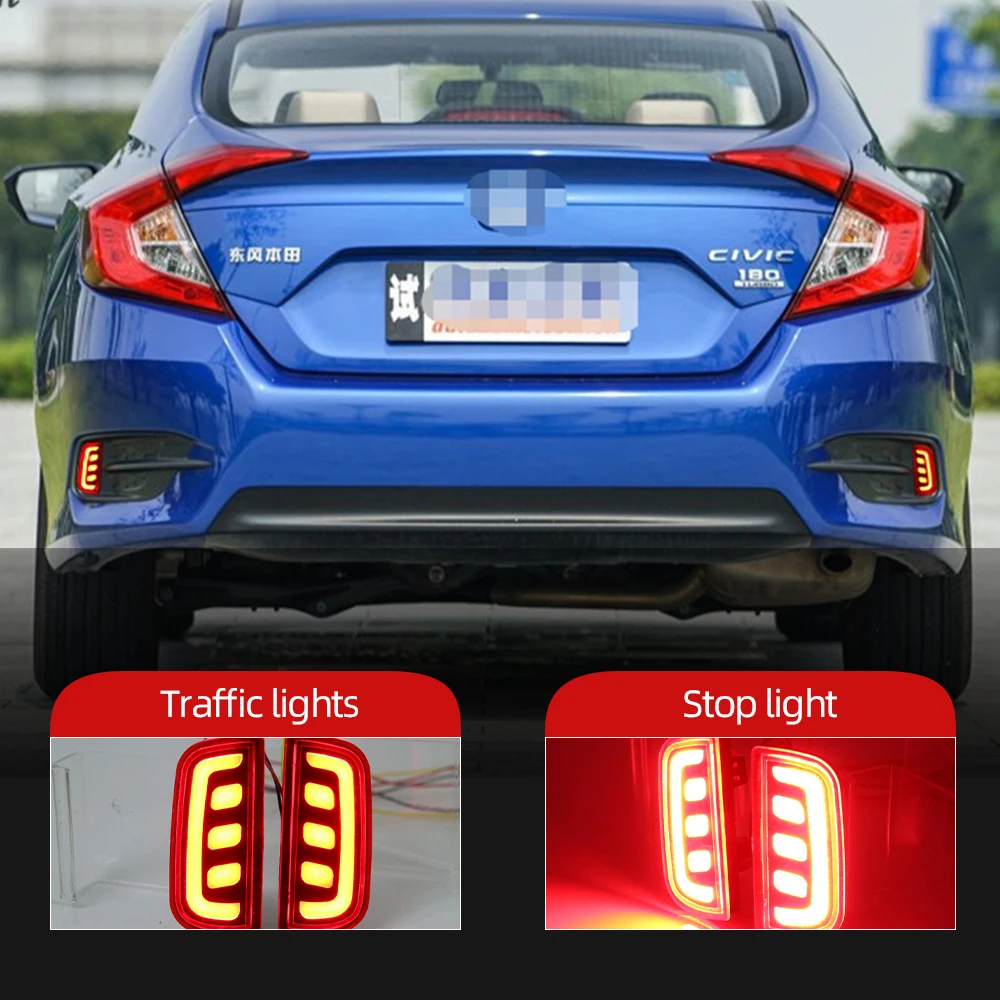 Nice 2Pcs Reflector For Honda Civic 2016 2017 2018 LED DRL Rear Bumper tail light fog Bulb Brake Lights Signal lamp
Nice 2Pcs Reflector For Honda Civic 2016 2017 2018 LED DRL Rear Bumper tail light fog Bulb Brake Lights Signal lamp