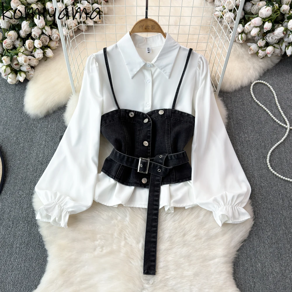 Blusas Mujer с длинными рукавами, рубашки и блузки с отложным воротником, новые Camisas, весенняя женская одежда 2025, комплект Ropa + джинсовый жилет
Blusas Mujer с длинными рукавами, рубашки и блузки с отложным воротником, новые Camisas, весенняя женская одежда 2025, комплект Ropa + джинсовый жилет