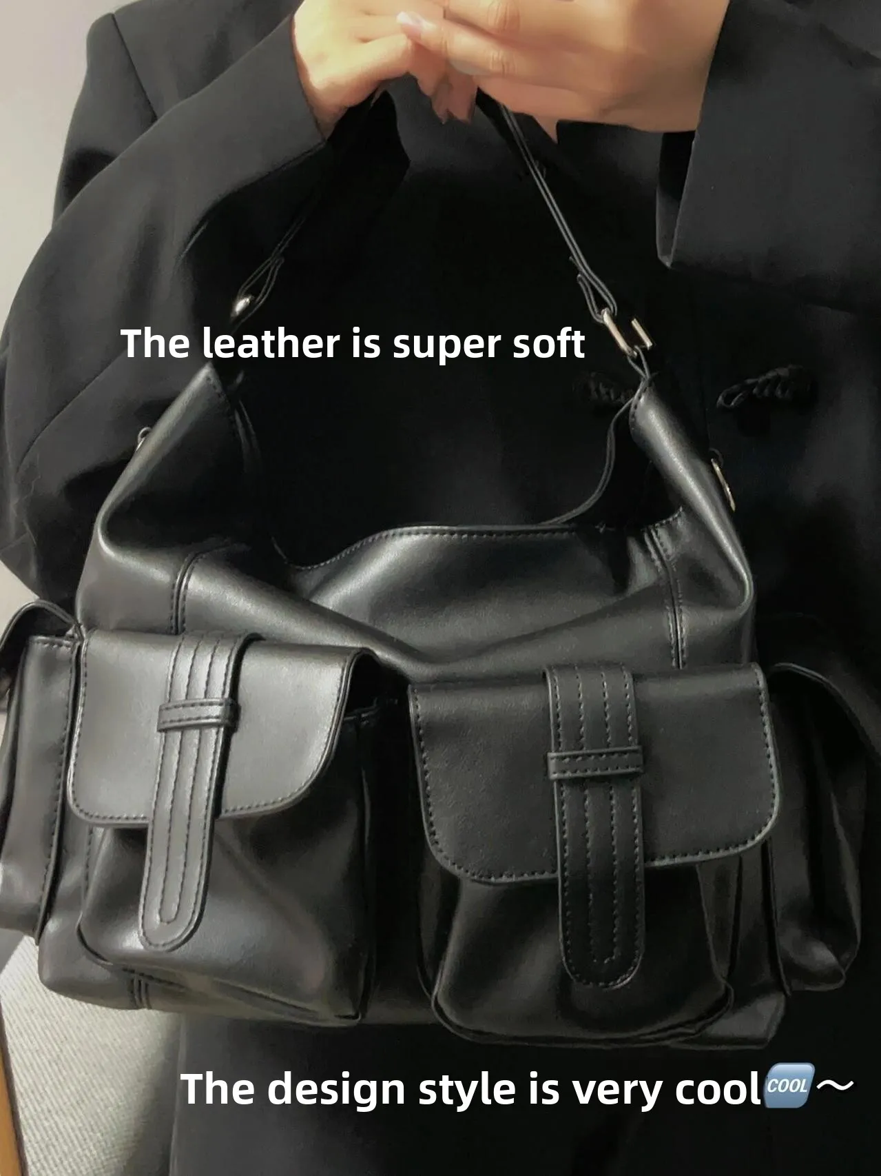 Осенне-зимняя большая вместительная мягкая кожаная мотоциклетная сумка через плечо с несколькими четками, женская сумка-тоут на одно плечо в стиле ретро
Осенне-зимняя большая вместительная мягкая кожаная мотоциклетная сумка через плечо с несколькими четками, женская сумка-тоут на одно плечо в стиле ретро