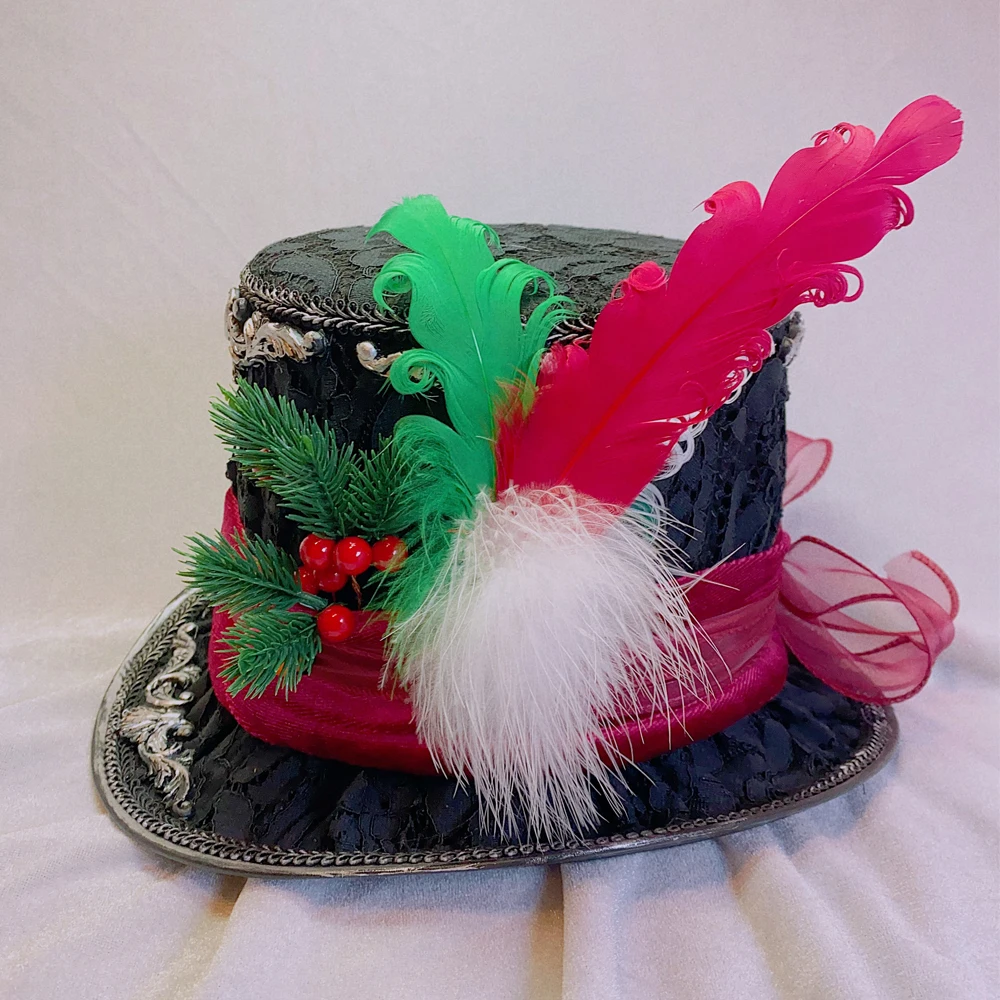 Christmas Hat Vintage High Top Hat Halloween Cosplay Movie Clothing Accessories Headwear High Quality
Christmas Hat Vintage High Top Hat Halloween Cosplay Movie Clothing Accessories Headwear High Quality