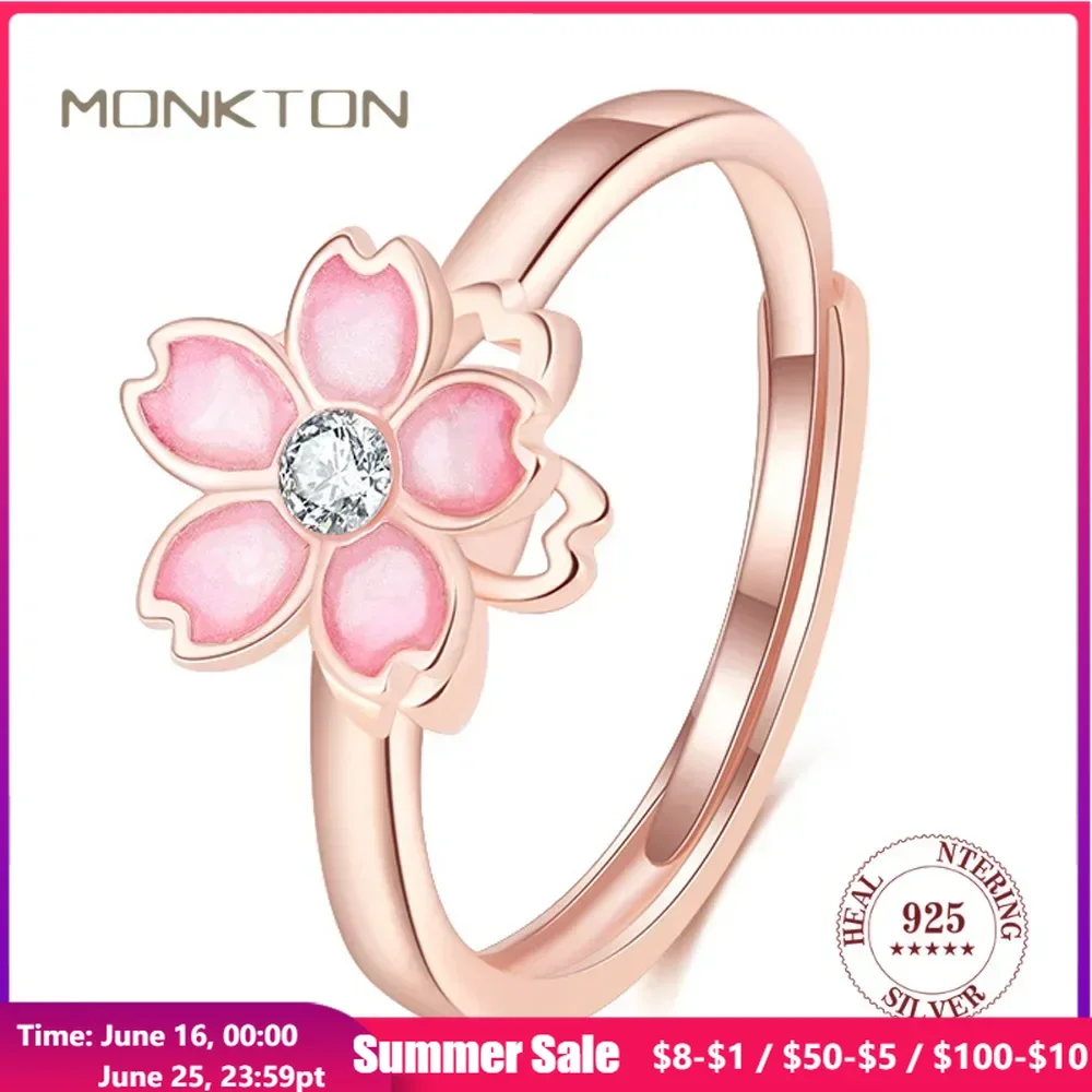 Monkton S925 Sterling Silver Pink Enamel Blossom Open Rings for Women Rose Gold Flower Bracelet Wedding Fine Jewelry Sets
Monkton S925 Sterling Silver Pink Enamel Blossom Open Rings for Women Rose Gold Flower Bracelet Wedding Fine Jewelry Sets