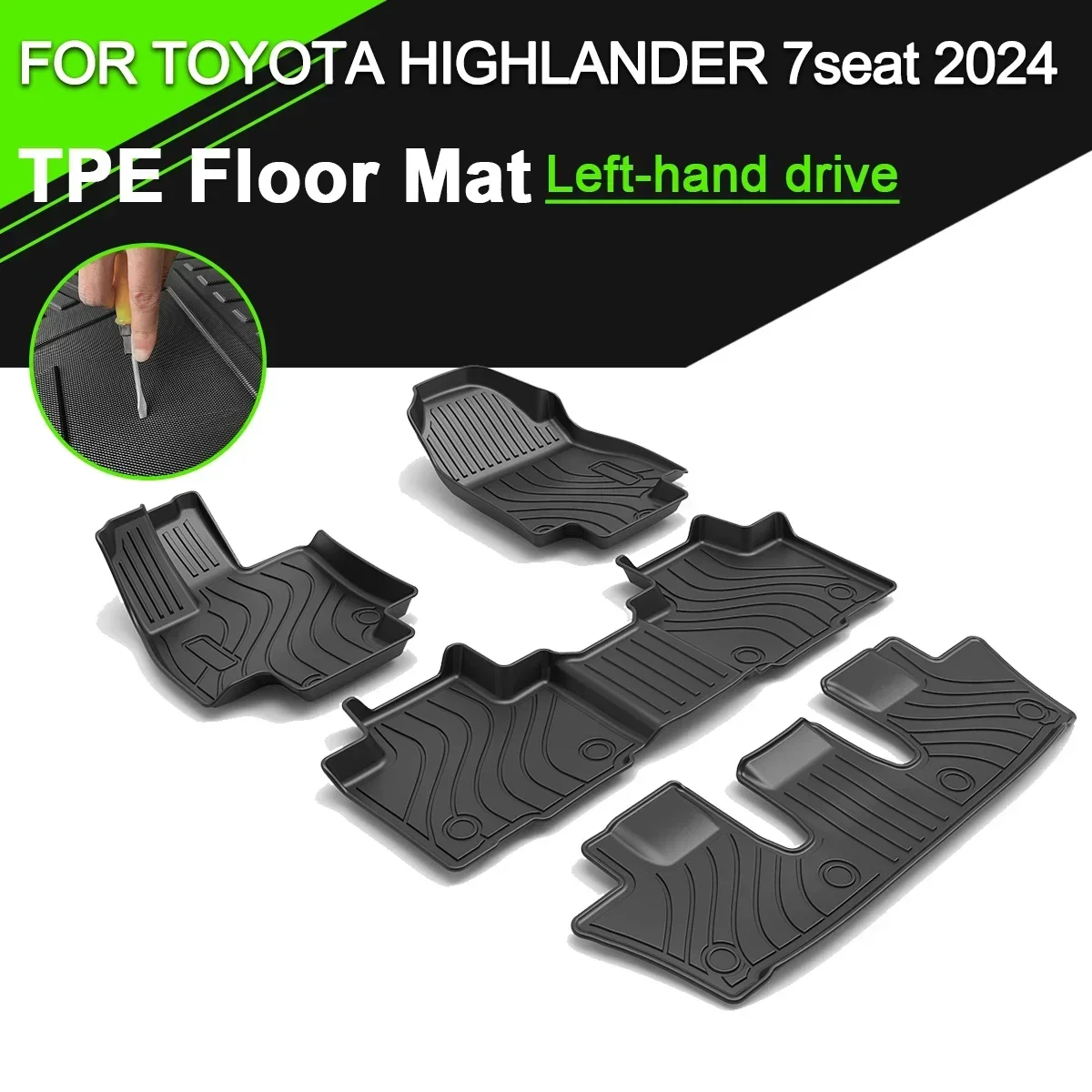 Auto Car Floor Mat Waterproof Rubber TPE Non-Slip Fully Surrounded Refit Left Hand Drive for Toyota HIGHLANDER 7 Seater 2024
Auto Car Floor Mat Waterproof Rubber TPE Non-Slip Fully Surrounded Refit Left Hand Drive for Toyota HIGHLANDER 7 Seater 2024