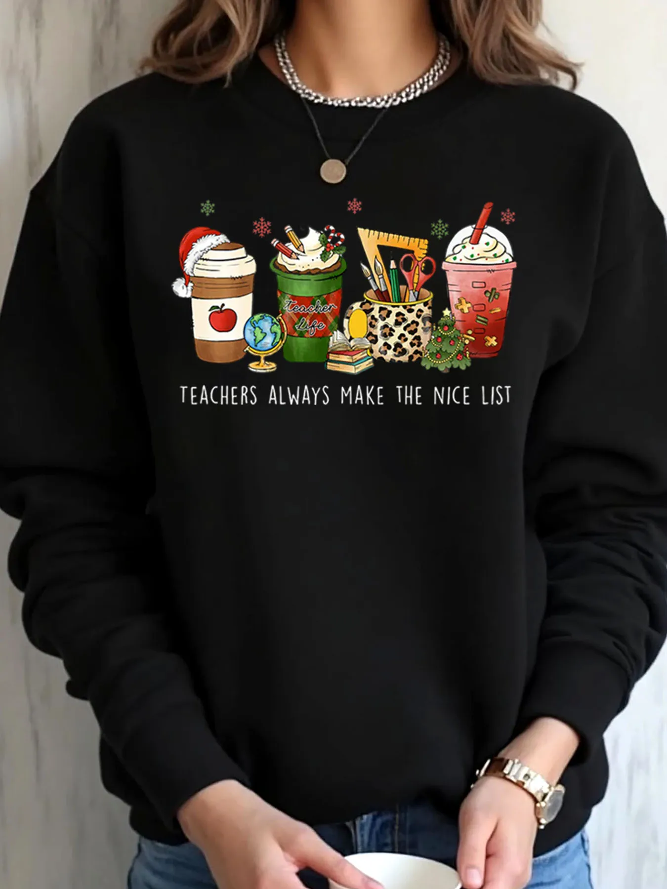 Женская толстовка большого размера для рождественских учителей всегда сделать приятный список с принтом, верхняя одежда
Женская толстовка большого размера для рождественских учителей всегда сделать приятный список с принтом, верхняя одежда