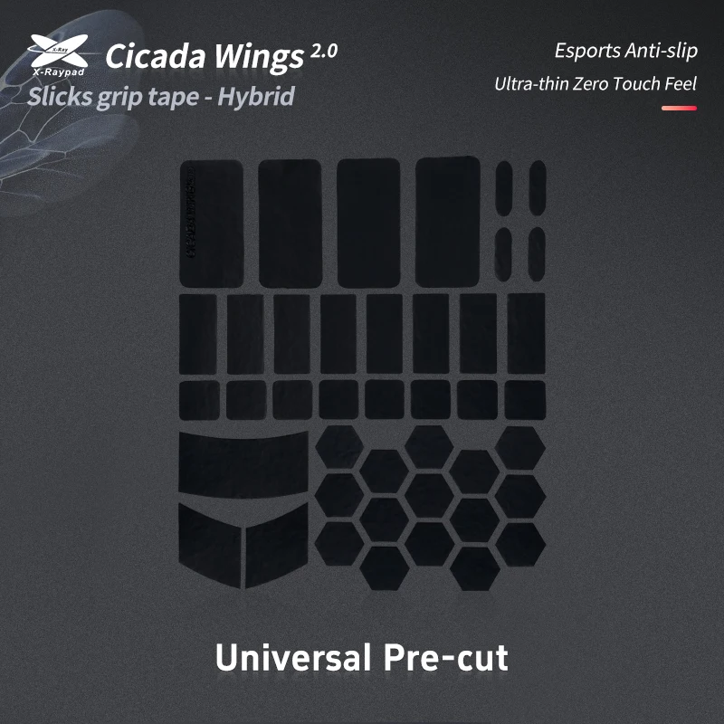 X-Raypad Cicada Wings V2 Slicks Универсальная предварительно вырезанная лента для захвата xraypad DIY лента для захвата мыши устойчивая к поту противоскользящая наклейка
X-Raypad Cicada Wings V2 Slicks Универсальная предварительно вырезанная лента для захвата xraypad DIY лента для захвата мыши устойчивая к поту противоскользящая наклейка