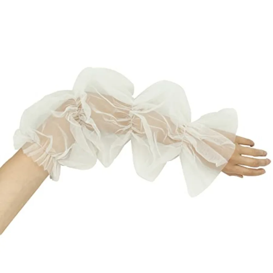 Women's Long Tulle Gloves Lace Semi Sheer Ruffle Sleeves Fingerless Gloves Sunscreen Dress Costume Accessory
Women's Long Tulle Gloves Lace Semi Sheer Ruffle Sleeves Fingerless Gloves Sunscreen Dress Costume Accessory