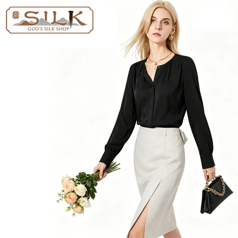 100% Natural Silk Women's Shirt - Sophisticated Luxury Style Fashion Clothing Spring Summer Comfortable Soft, Fine Lustrous
100% Natural Silk Women's Shirt - Sophisticated Luxury Style Fashion Clothing Spring Summer Comfortable Soft, Fine Lustrous