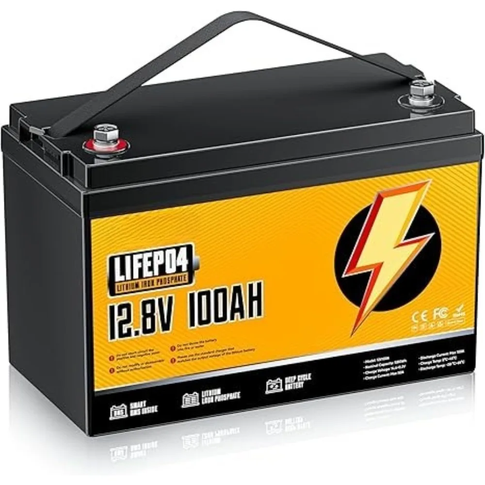 12V 100Ah LiFePO4 Battery, Built-in 120A BMS, 15000 Deep Cycles, Group 31, Lightweight Lithium Iron Phosphate Battery,Customized
12V 100Ah LiFePO4 Battery, Built-in 120A BMS, 15000 Deep Cycles, Group 31, Lightweight Lithium Iron Phosphate Battery,Customized
