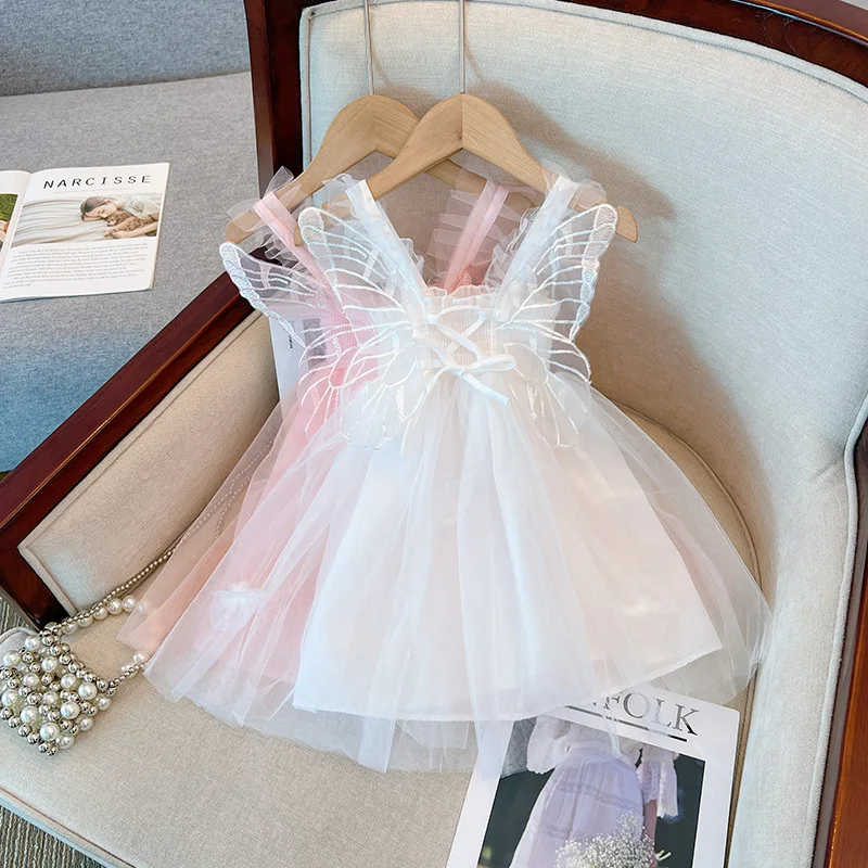 Girls' Princess Dress New Summer Suspender Skirt Butterfly Wings Dress Western Style All-Matching Baby Girl Vest Skirt
Girls' Princess Dress New Summer Suspender Skirt Butterfly Wings Dress Western Style All-Matching Baby Girl Vest Skirt