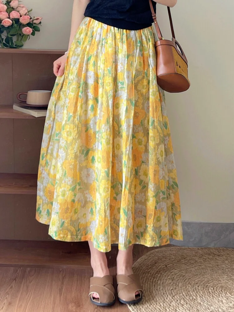 Хлопково-льняная юбка в стиле ретро с принтом, на резинке, миди, А-силуэт, для летнего отдыха, для женщин с фигурами типа «груша»
Хлопково-льняная юбка в стиле ретро с принтом, на резинке, миди, А-силуэт, для летнего отдыха, для женщин с фигурами типа «груша»