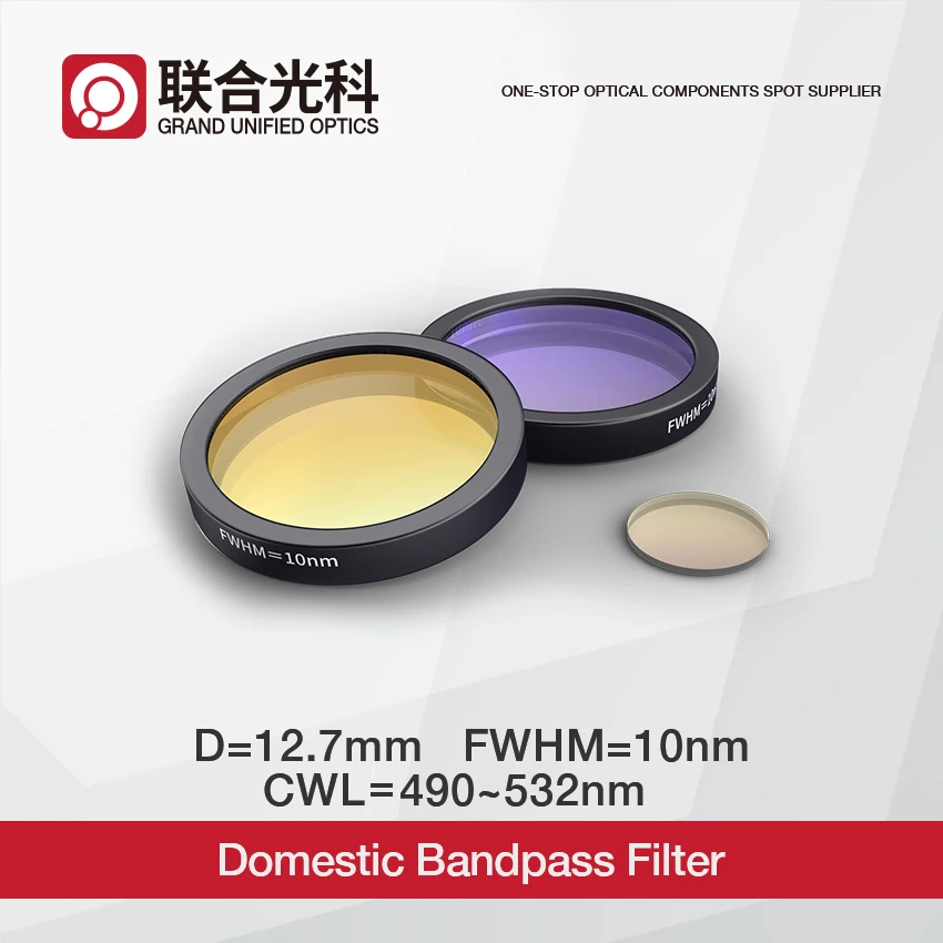 FWHM 10nm OD4 T abrove 50% 490-532nm Optical Bandpass Filters for Biochemical Analyzer
FWHM 10nm OD4 T abrove 50% 490-532nm Optical Bandpass Filters for Biochemical Analyzer