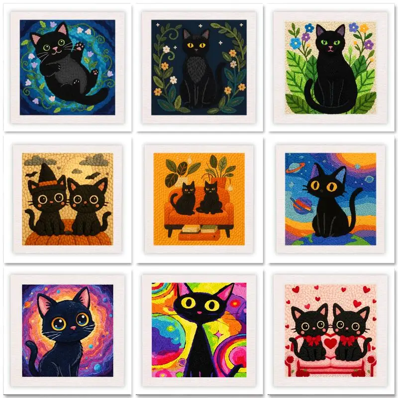 RUOPOTY Black Cat Punch Needle Kits Create Wall Art Artwork Animal Needle Punch Kit For Beginners Art Supplies Embroidery Needle
RUOPOTY Black Cat Punch Needle Kits Create Wall Art Artwork Animal Needle Punch Kit For Beginners Art Supplies Embroidery Needle