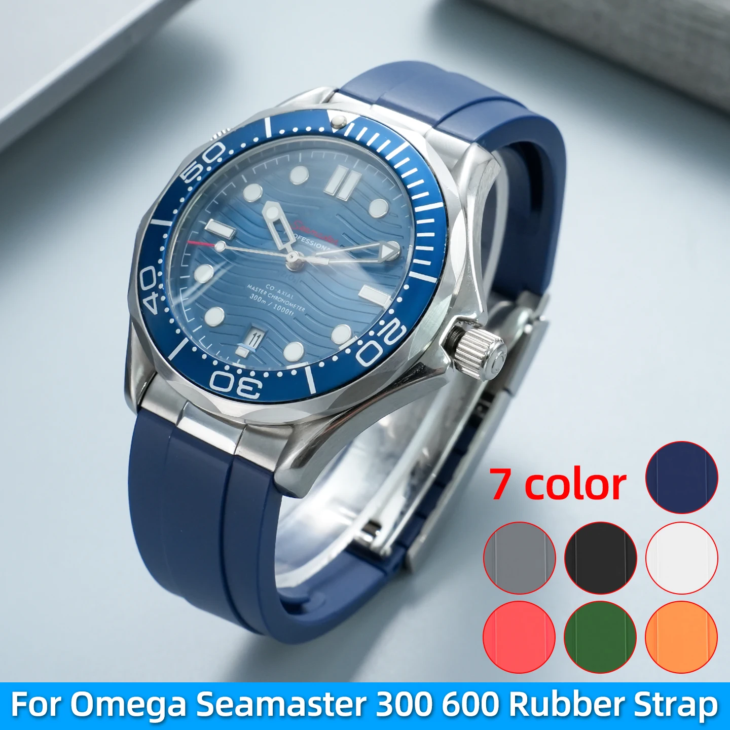 Waterproof Rubber Watchband For OMEGA Seamaster 300 600 215.32/92 Special Curved Interface Strap men's bracelet 20mm 21mm 22mm
Waterproof Rubber Watchband For OMEGA Seamaster 300 600 215.32/92 Special Curved Interface Strap men's bracelet 20mm 21mm 22mm