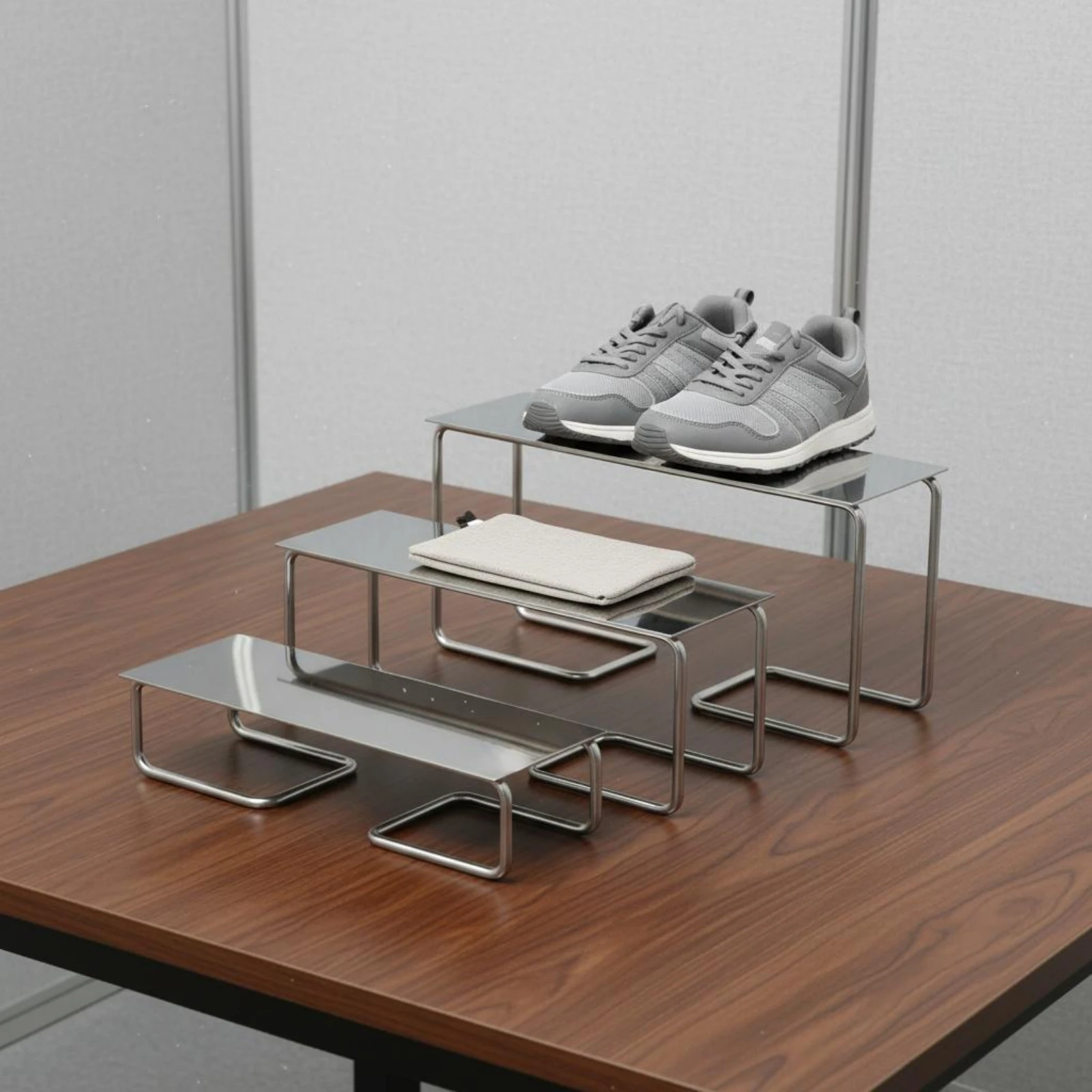 U-Shaped Shoe Display Rack Space Saving Stainless Steel Shoe Display Stand Stable Support Gold Finish for Boutique Owners
U-Shaped Shoe Display Rack Space Saving Stainless Steel Shoe Display Stand Stable Support Gold Finish for Boutique Owners