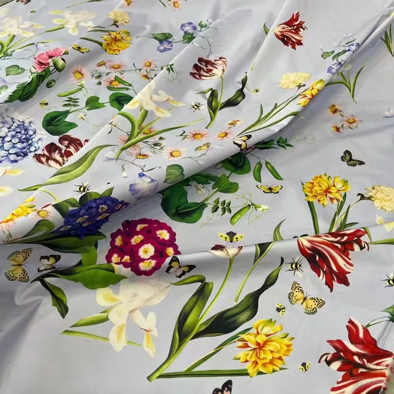 Colorful Flower Pattern Printed Cotton Sateen Material Fabric For Woman's Spring Dress DIY Cloth Sewing Material
Colorful Flower Pattern Printed Cotton Sateen Material Fabric For Woman's Spring Dress DIY Cloth Sewing Material