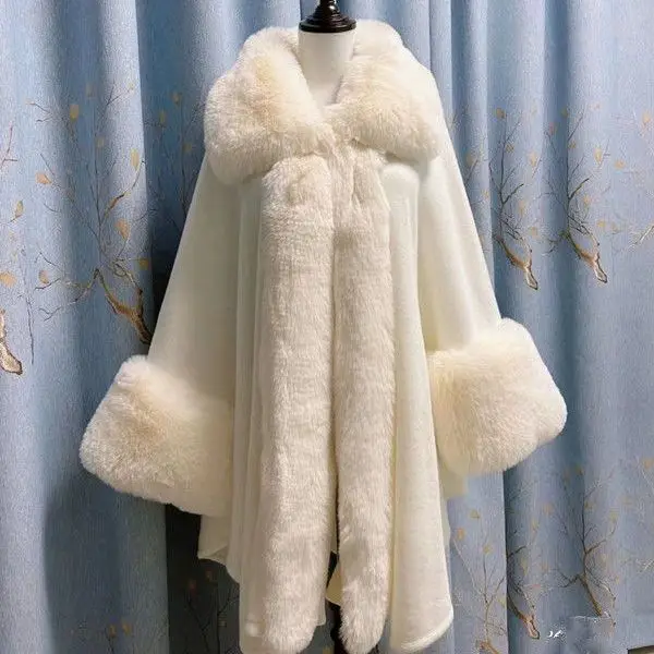 2024 New Women Fashion Knitted Sweater Shawl with Faux Fur Solid Color Cashmere Sweater Cape Female Winter Pashmina Wraps T05
2024 New Women Fashion Knitted Sweater Shawl with Faux Fur Solid Color Cashmere Sweater Cape Female Winter Pashmina Wraps T05