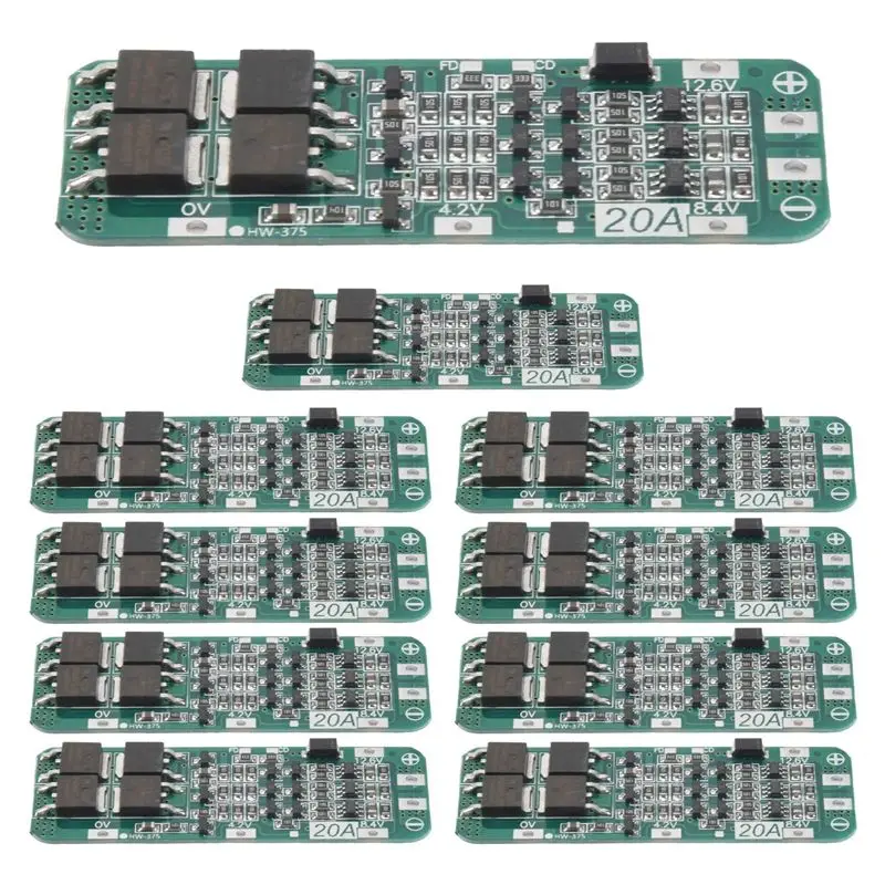 AT02-10 шт. 3S 20A BMS 18650 Модуль защиты литиевых аккумуляторов BMS, плата защиты PCB 11.1V 12V 12.6V
AT02-10 шт. 3S 20A BMS 18650 Модуль защиты литиевых аккумуляторов BMS, плата защиты PCB 11.1V 12V 12.6V