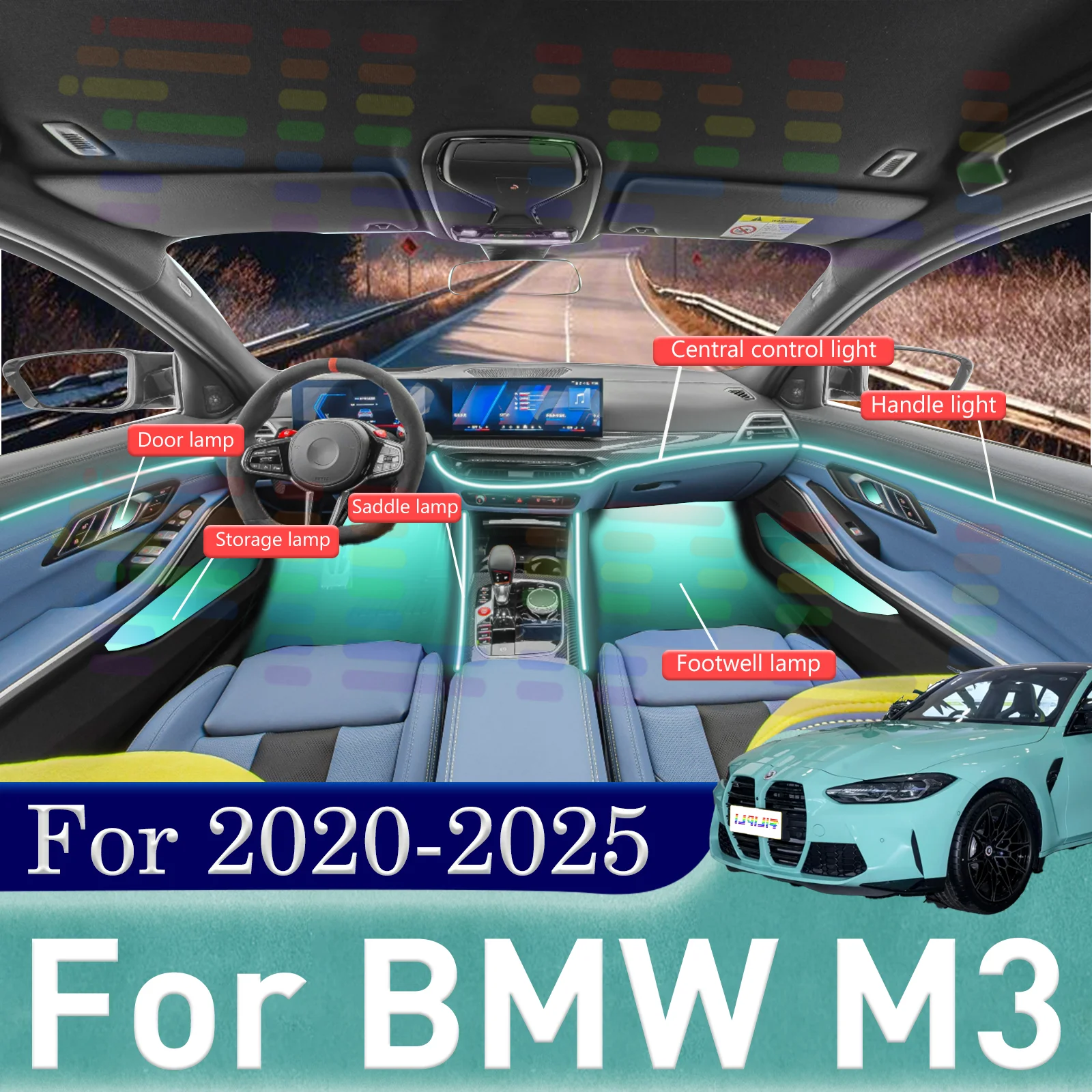 For BMW M3 G20 G80 G81 Elevate Your Driving Mood with Professional Grade Hidden LED Bars Complete with Audio Visualizer
For BMW M3 G20 G80 G81 Elevate Your Driving Mood with Professional Grade Hidden LED Bars Complete with Audio Visualizer