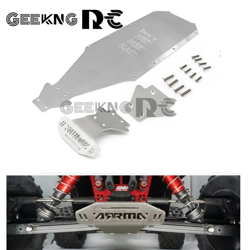 Metal Protection Stainless Steel Chassis Armor Skid Plate For Arrma Kraton EXB 1/8 RC Car Upgrade E1237
Metal Protection Stainless Steel Chassis Armor Skid Plate For Arrma Kraton EXB 1/8 RC Car Upgrade E1237