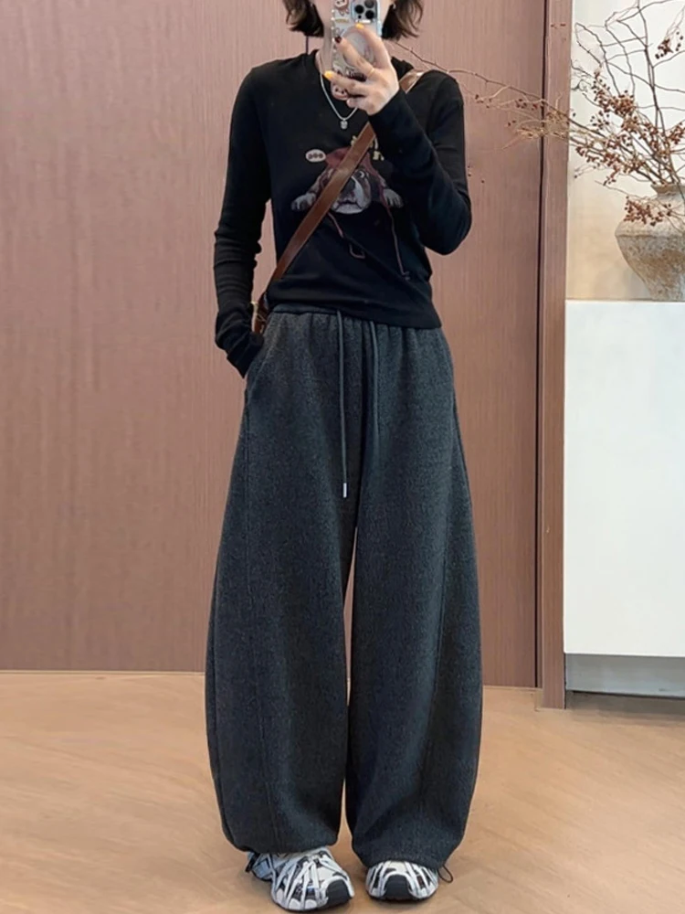 Повседневные брюки с эффектом похудения, женские свободные брюки с широкими штанинами, на флисовой подкладке, с манжетами, удобные, свободного кроя
Повседневные брюки с эффектом похудения, женские свободные брюки с широкими штанинами, на флисовой подкладке, с манжетами, удобные, свободного кроя