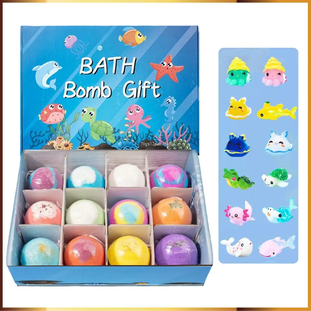12 Pack Ocean Theme Bath Fizzies Skin-Friendly Natural Bath Ball Easy To Clean with Surprise Inside for Birthday Holiday Present
12 Pack Ocean Theme Bath Fizzies Skin-Friendly Natural Bath Ball Easy To Clean with Surprise Inside for Birthday Holiday Present
