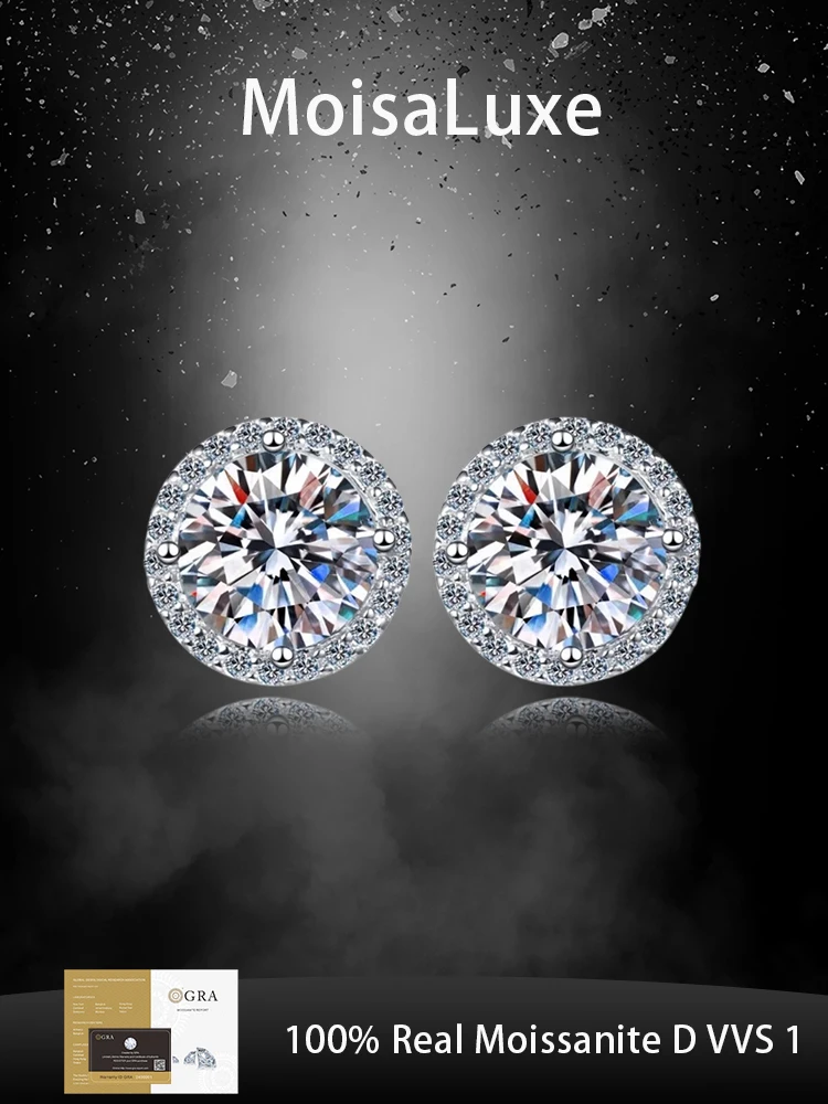 Официальный магазин MoisaLuxe GRA Moissanite Plata, ювелирные изделия из стерлингового серебра 925 пробы, круглые серьги-мешки с четырьмя когтями для женщин, обручи для пирсинга
Официальный магазин MoisaLuxe GRA Moissanite Plata, ювелирные изделия из стерлингового серебра 925 пробы, круглые серьги-мешки с четырьмя когтями для женщин, обручи для пирсинга