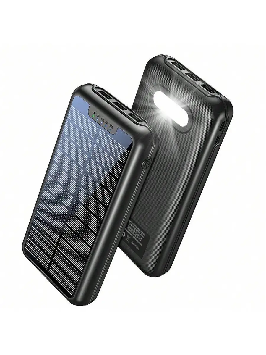 30000mAh Solar Power Bank With Flashlight 3 USB-A Outputs Fast Charging For Travel Camping
30000mAh Solar Power Bank With Flashlight 3 USB-A Outputs Fast Charging For Travel Camping