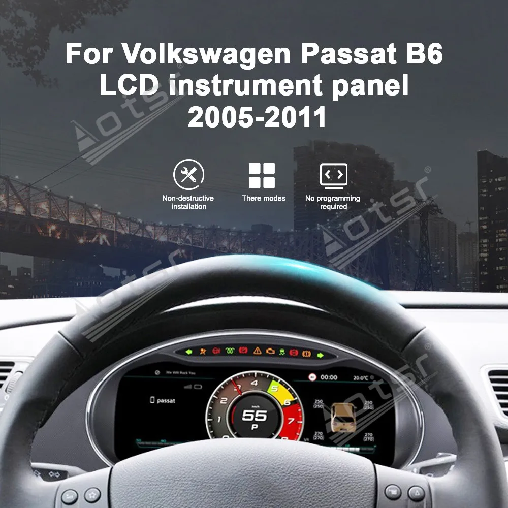 Linux System For VW Passat B6 Magotan 2005~2011 Digital Performance Display Dashboard LCD Speed Table Car Virtual Information
Linux System For VW Passat B6 Magotan 2005~2011 Digital Performance Display Dashboard LCD Speed Table Car Virtual Information