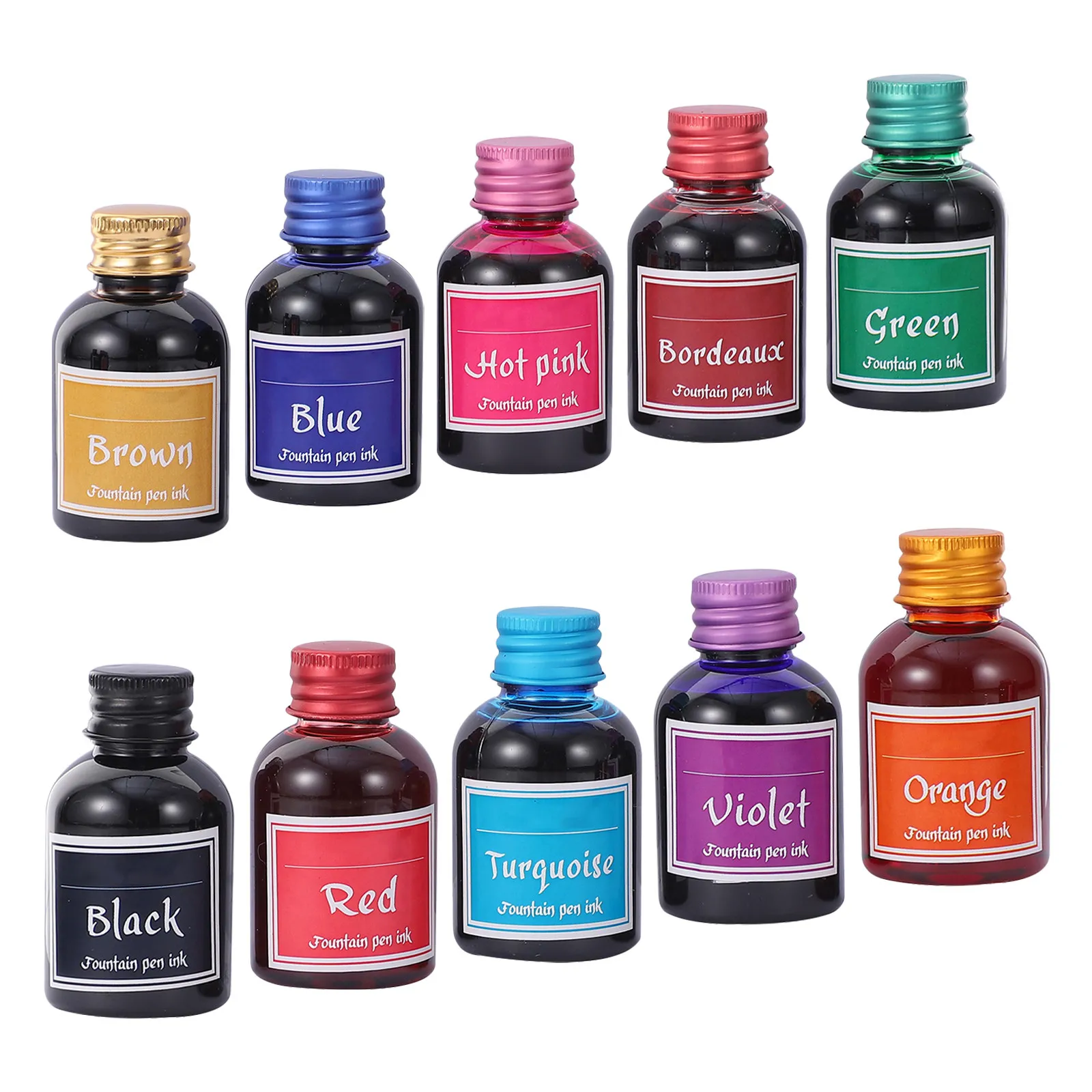 10 Bottles High Permeability Ink Non-Carbon Fast Dry Fountain Pen Ink Calligraphy Dip Pen Drawing Set Writing Accessory
10 Bottles High Permeability Ink Non-Carbon Fast Dry Fountain Pen Ink Calligraphy Dip Pen Drawing Set Writing Accessory