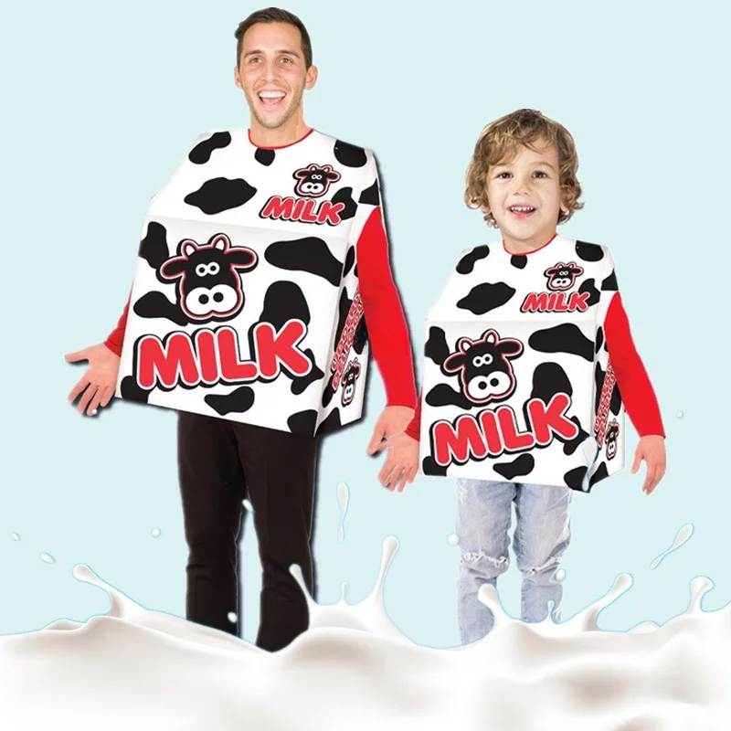 Halloween Children's Funny Food Dress-Up Cosplay Milk Box Interesting Clothes Parent-Child Performance Outfits Stage Performa...
Halloween Children's Funny Food Dress-Up Cosplay Milk Box Interesting Clothes Parent-Child Performance Outfits Stage Performa...