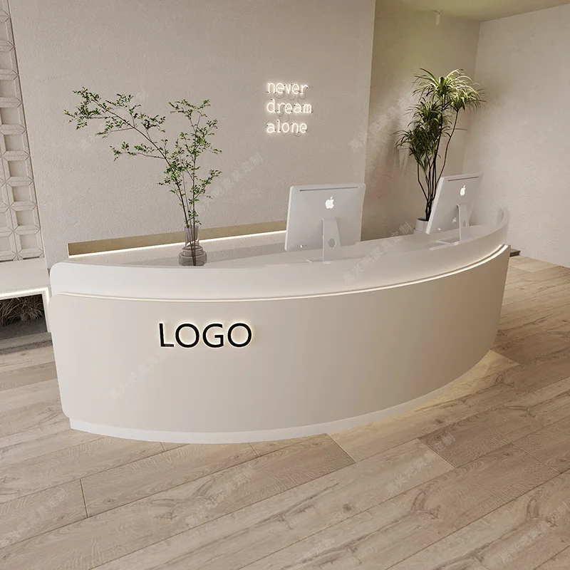Light luxury curved bar counter beauty salon checkout page clothing store counter semi-circular special-shaped front desk baking
Light luxury curved bar counter beauty salon checkout page clothing store counter semi-circular special-shaped front desk baking