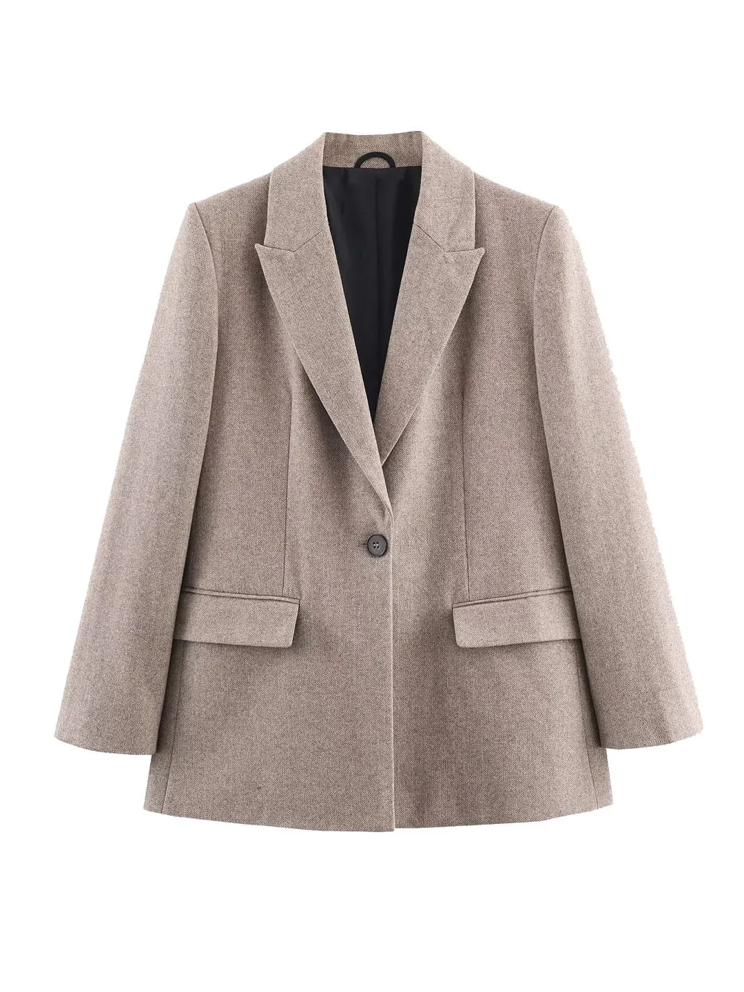 Simple Silhouette One Button Long Sleeve Women's Suit Casual Professional Style Loose Fit Age Defying Spring Fashion
Simple Silhouette One Button Long Sleeve Women's Suit Casual Professional Style Loose Fit Age Defying Spring Fashion
