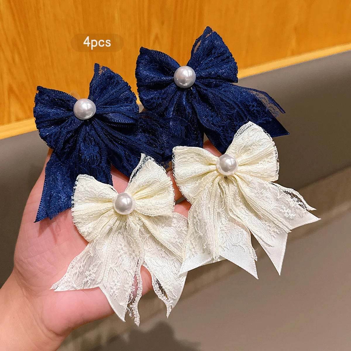 4 sweet and versatile simple temperament blue+beige bow hair clips suitable for daily hair accessories
4 sweet and versatile simple temperament blue+beige bow hair clips suitable for daily hair accessories
