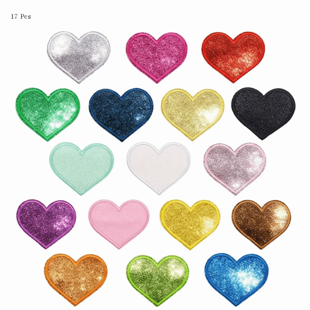 14/17 Pcs Colorful Embroidery Patch Heart Shape Sparkle DIY Glitter Patch Star Shape Iron On Application Five-pointed Star Patch
14/17 Pcs Colorful Embroidery Patch Heart Shape Sparkle DIY Glitter Patch Star Shape Iron On Application Five-pointed Star Patch