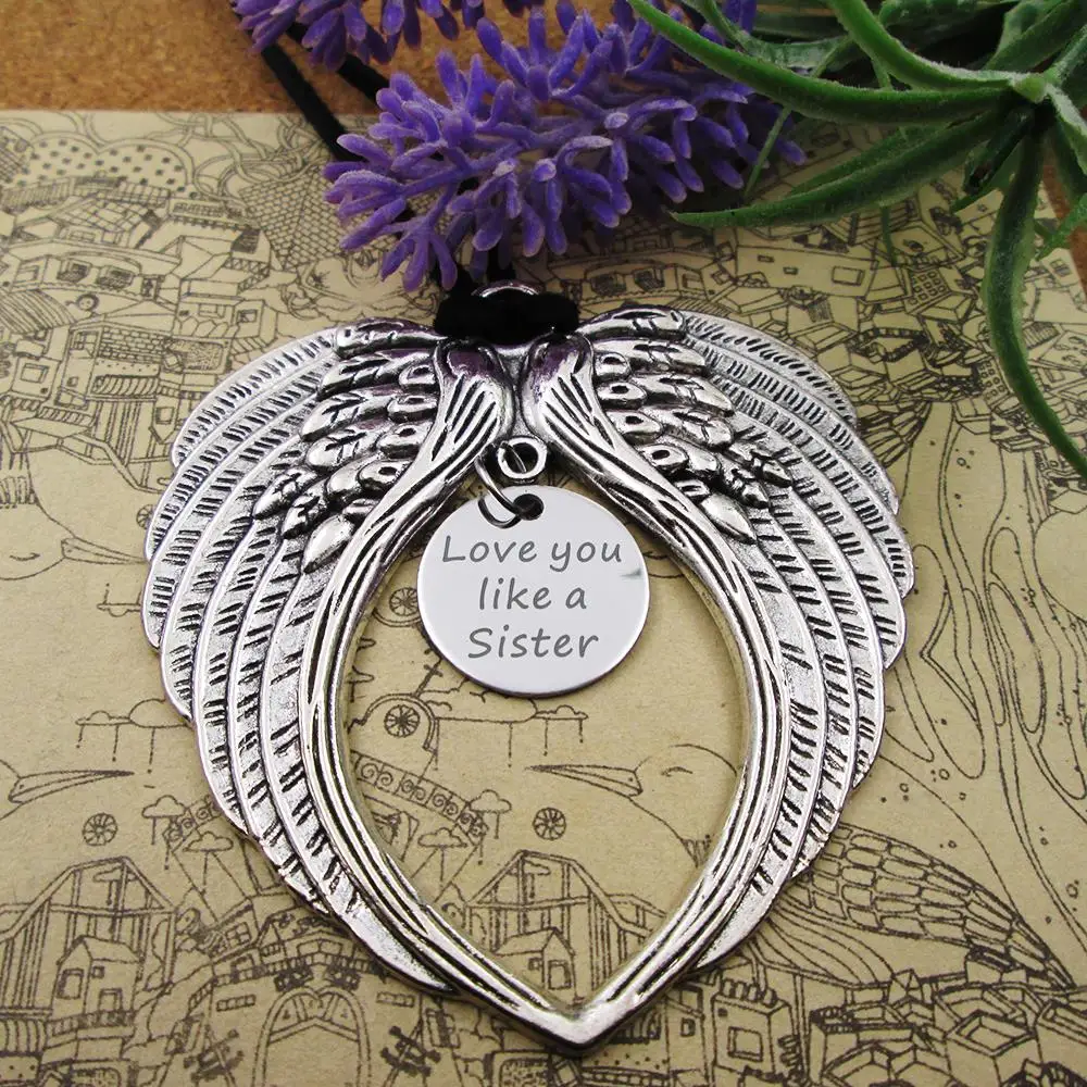 Family Theme Love You Like A Sister Angel Wings Rear View Mirror Charm Custom Car Hanging Ornament Car Accessories Safe Stylish
Family Theme Love You Like A Sister Angel Wings Rear View Mirror Charm Custom Car Hanging Ornament Car Accessories Safe Stylish