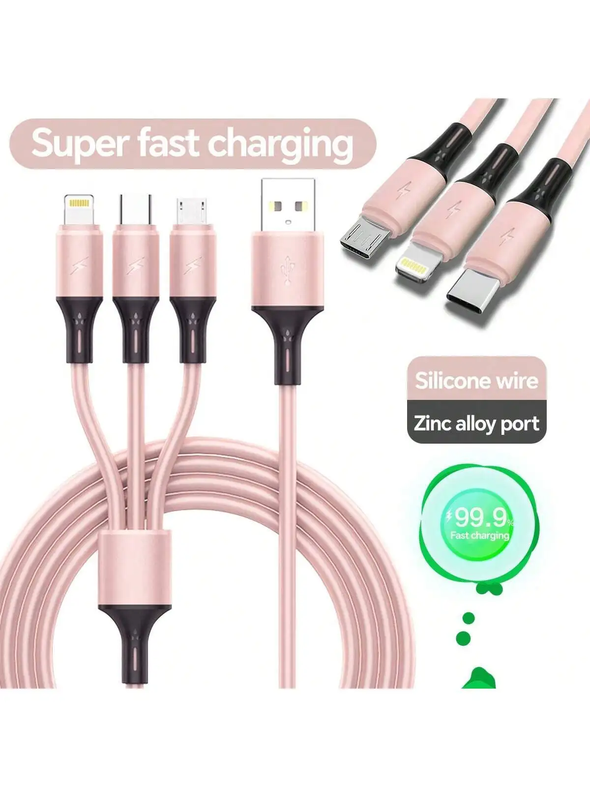 3-In-1 USB-C Charging Cable (MFi Certified), Efficient Charging Adapter, Android Compatible with Samsung Galaxy S24/S23/S22/S21/
3-In-1 USB-C Charging Cable (MFi Certified), Efficient Charging Adapter, Android Compatible with Samsung Galaxy S24/S23/S22/S21/